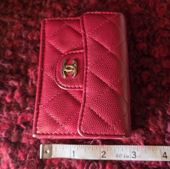 Chanel Trifold Compact Wallet Dual Side - Deep Red - Picture 16 of 16